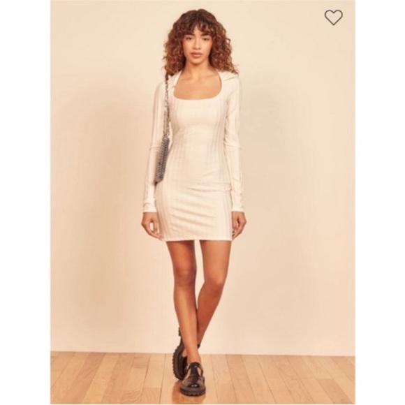 NEW Reformation Vittoria Dress Ivory Medium - Picture 17 of 17